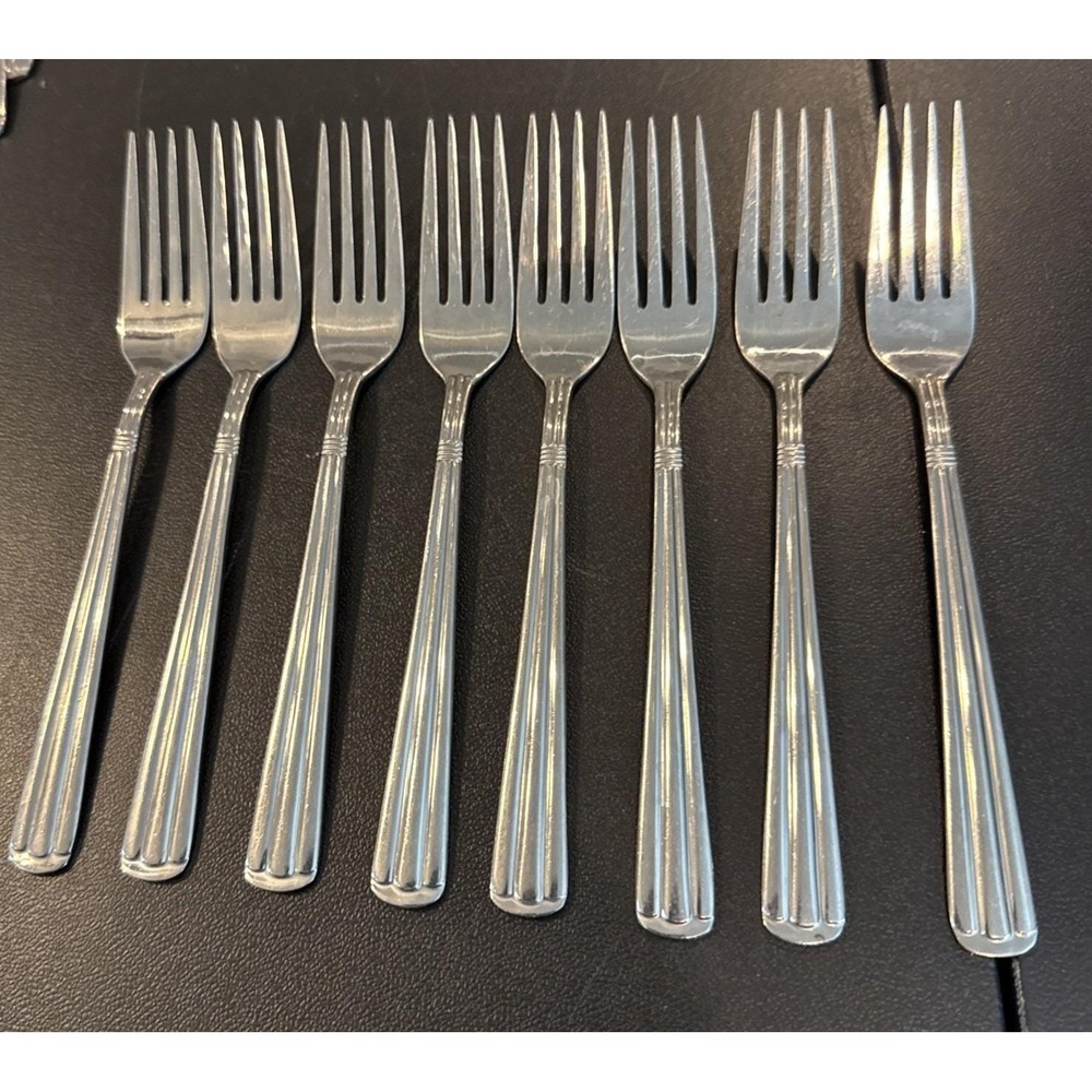 Wallace Centennial Salad Forks Fork 18/10 Stainless Steel Flatware Set Of 8